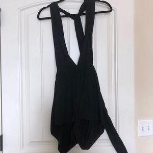 Formal black romper